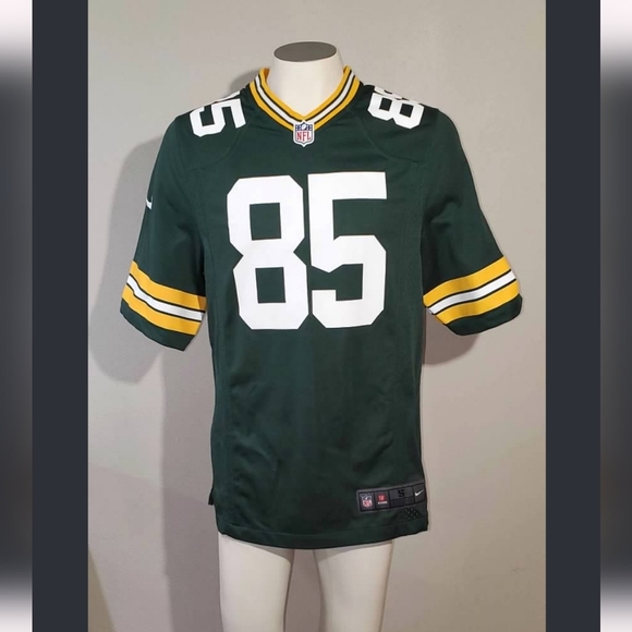 Men's NIKE NFL On the Field Green Bay Packers Jersey #85 Jennings - Picture 1 of 5